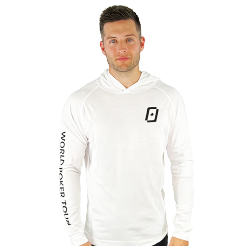 Men's Long Sleeve White T-Shirt Hoodie