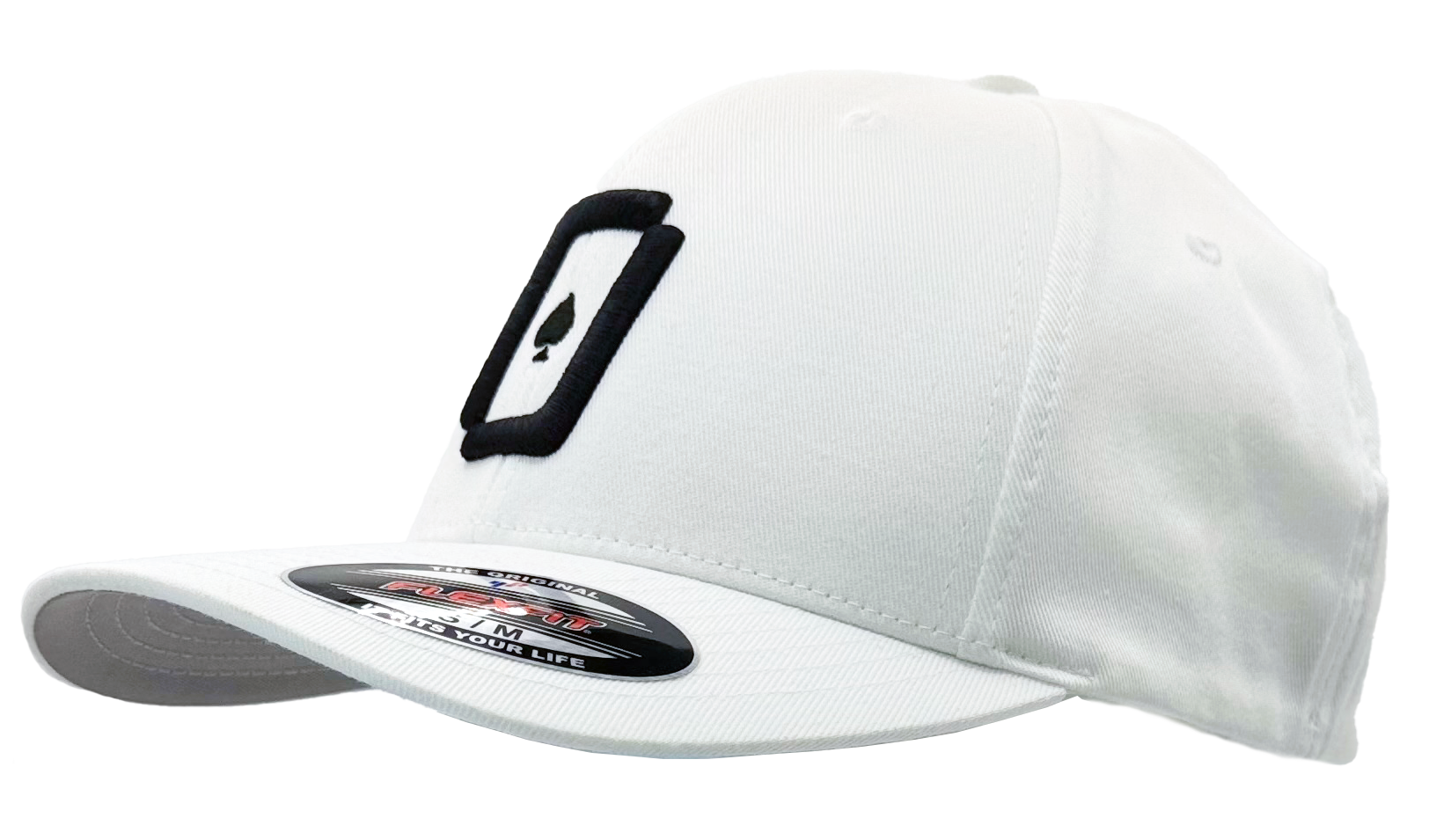 WPT Icon Flexfit Hat (White/Black Logo)