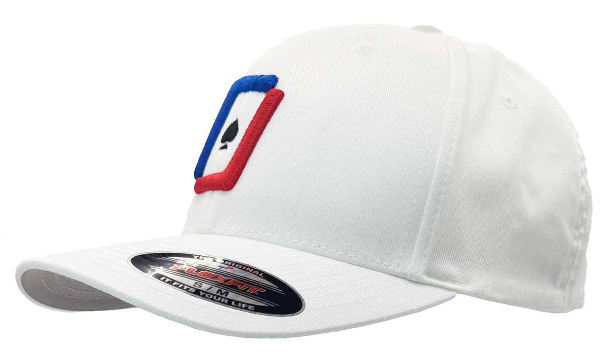 WPT Icon Flexfit Hat (White/Color Logo)