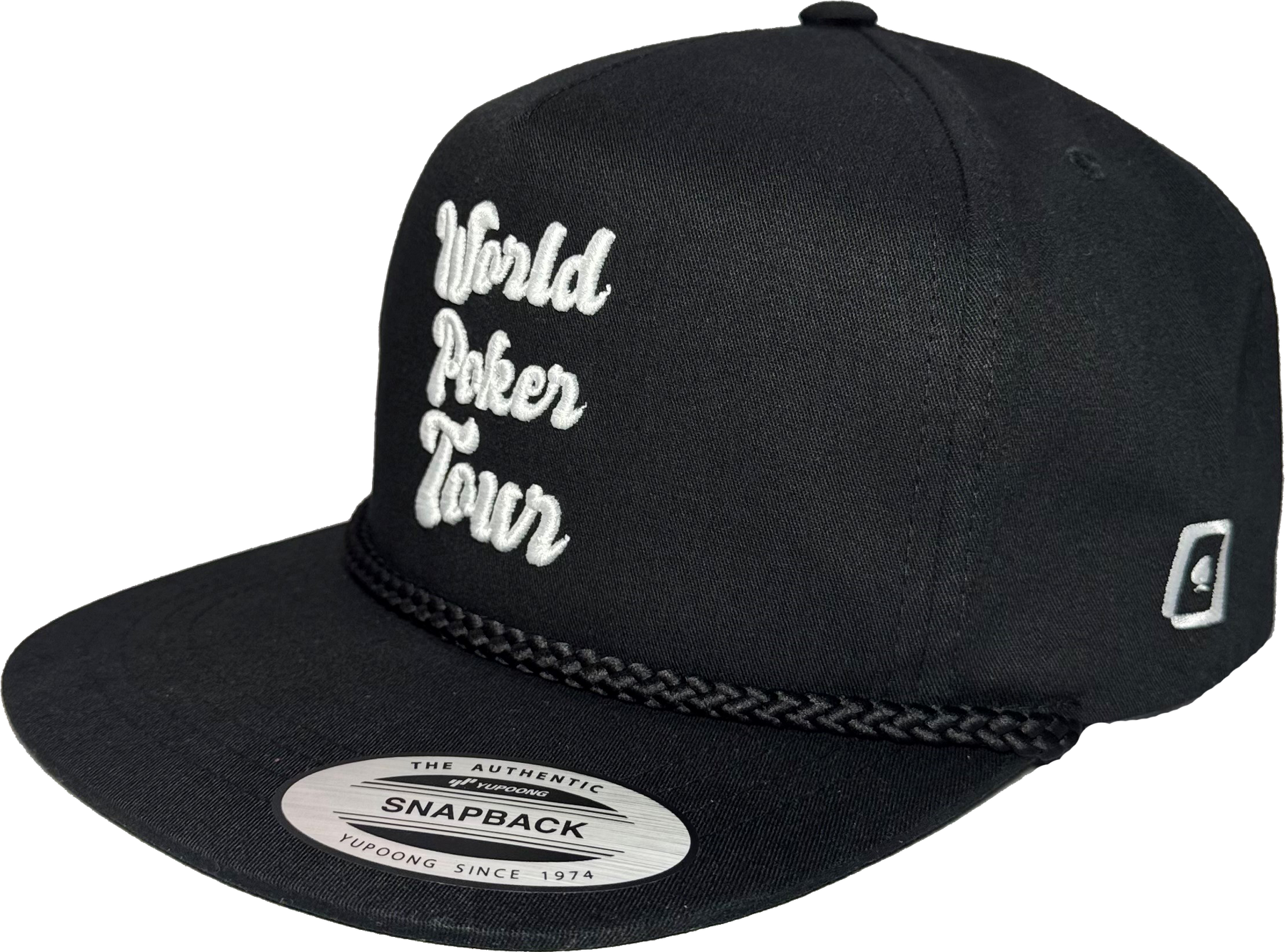 WPT Retro Rope Hat (Black/White Script)