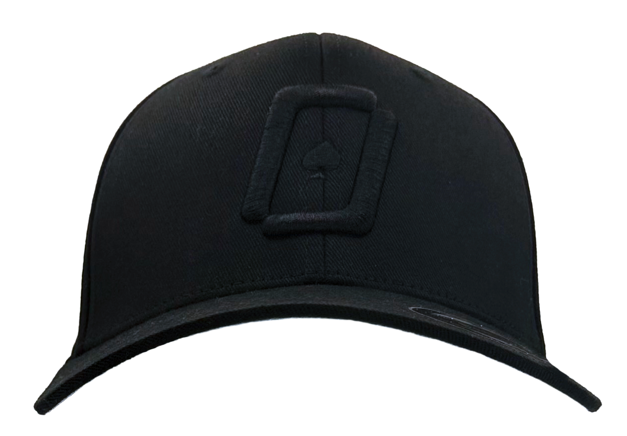 WPT Icon Flexfit Hat (Black/Black Logo)