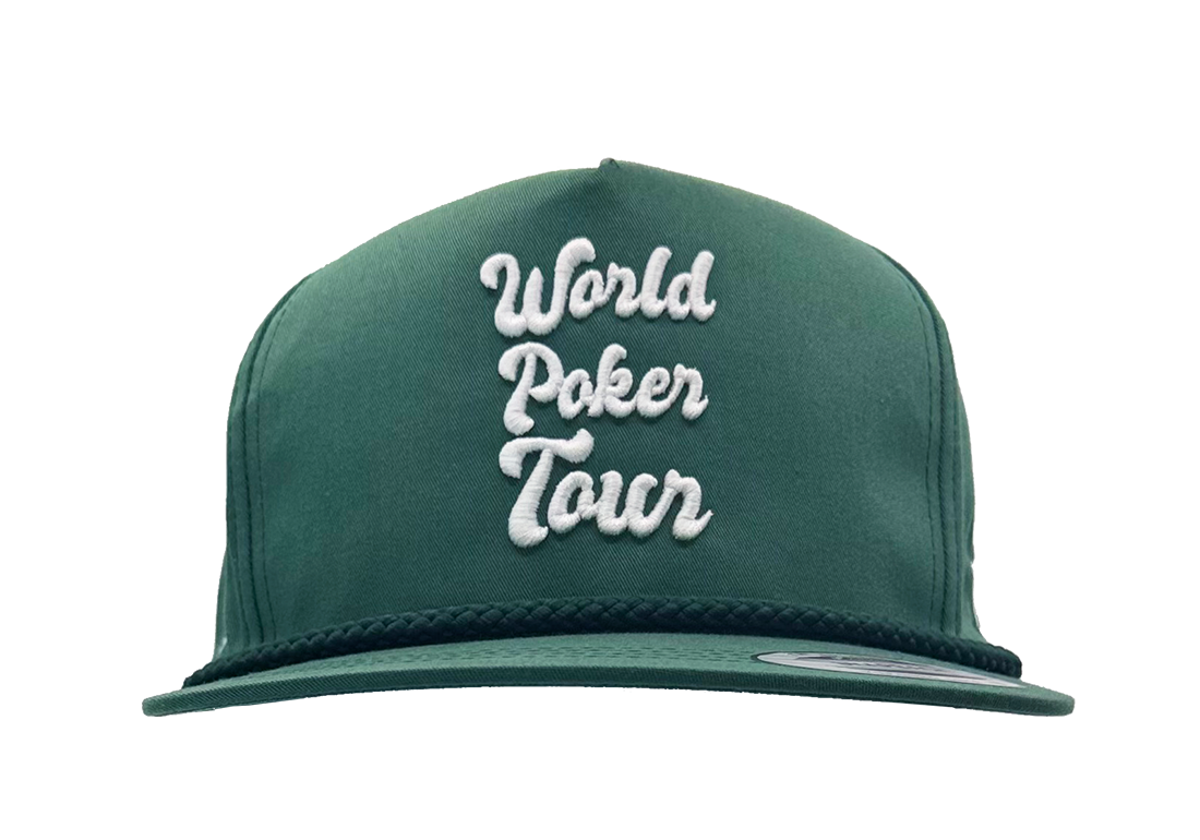 WPT Retro Rope Hat (Green/White Script)
