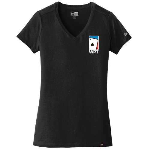 Ladies Weathered V-Neck Tee (Black)