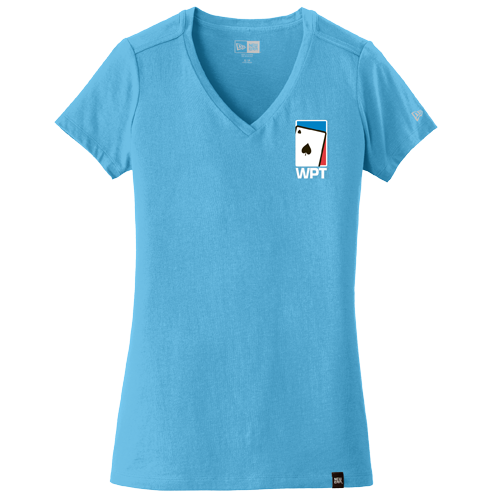 Ladies Weathered V-Neck Tee (Sky Blue)