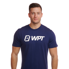 Men's Full Logo Chest Blue T-Shirt