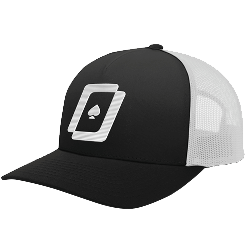 WPT Logo Trucker Hat (Black/White)