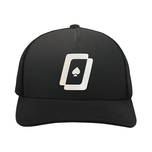 WPT Logo Trucker Hat (Black/Black)