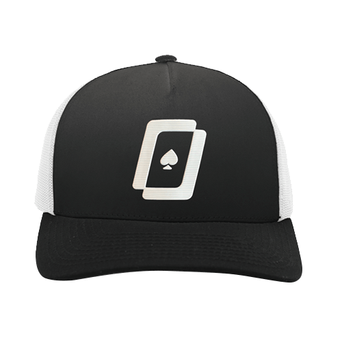 WPT Logo Trucker Hat (Black/White)