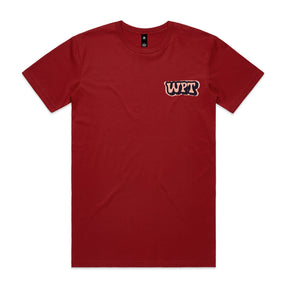 Happy WPT Chip T-Shirt (Cardinal)