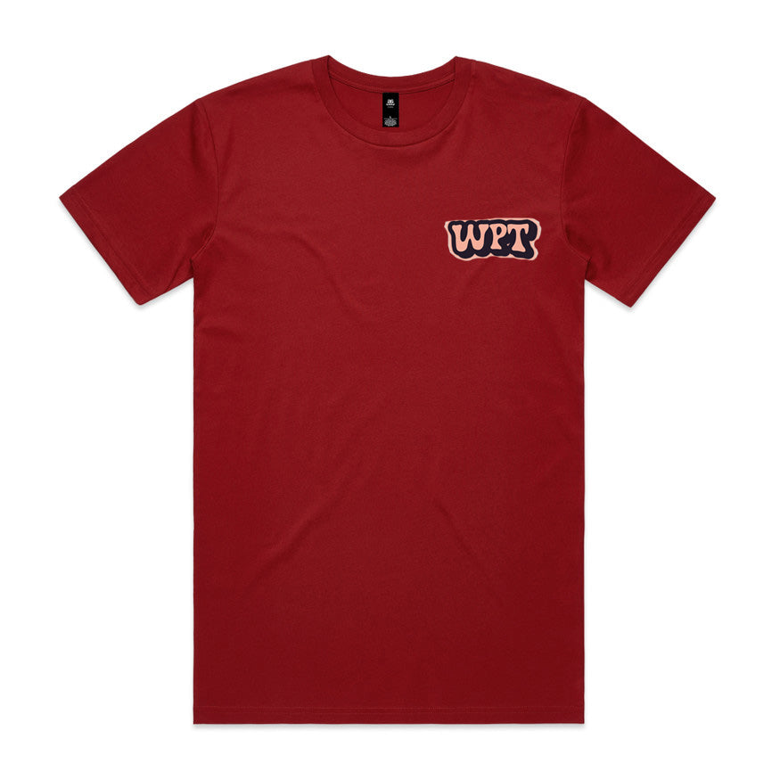 Happy WPT Chip T-Shirt (Cardinal)