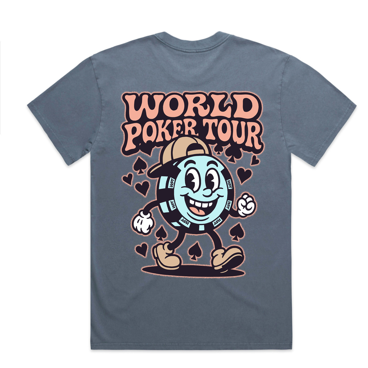 Happy WPT Chip T-Shirt (Faded Indigo)