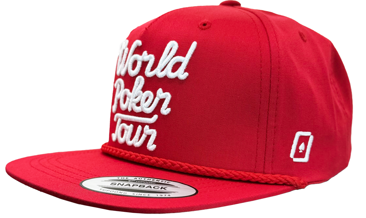 WPT Signature Script Hat (Red/White)