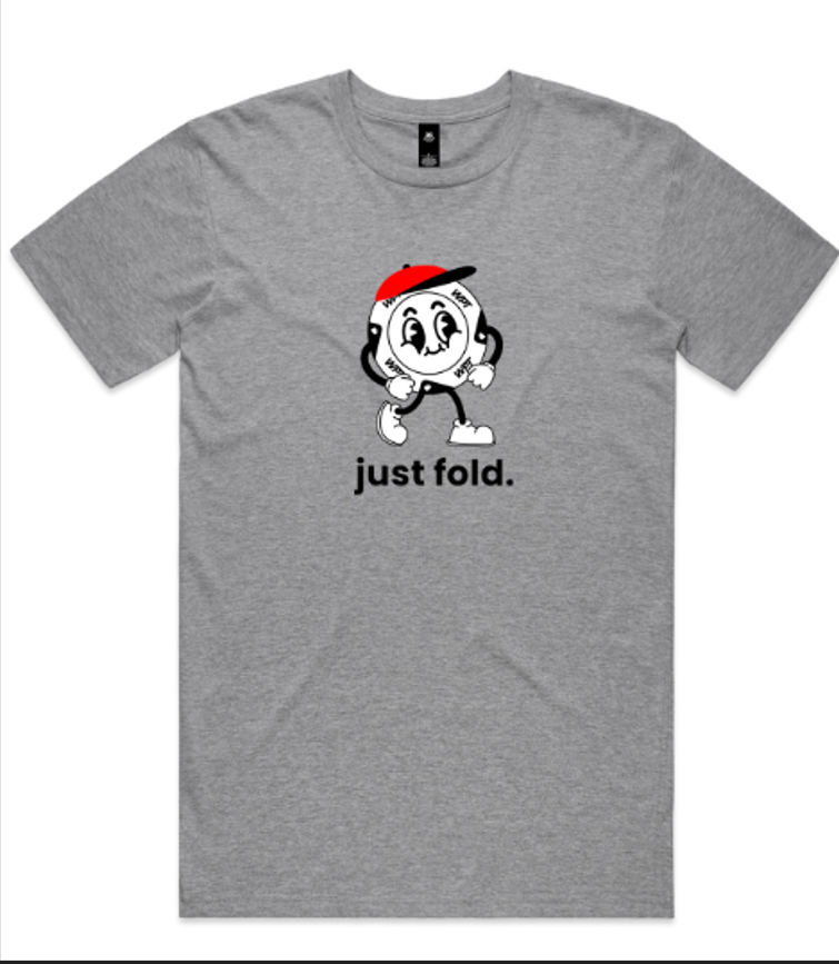 Just Fold Happy Chip T-Shirt (Heather Grey)
