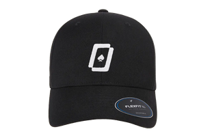 WPT Flexfit Nu Adjustable Hat (black/white logo)