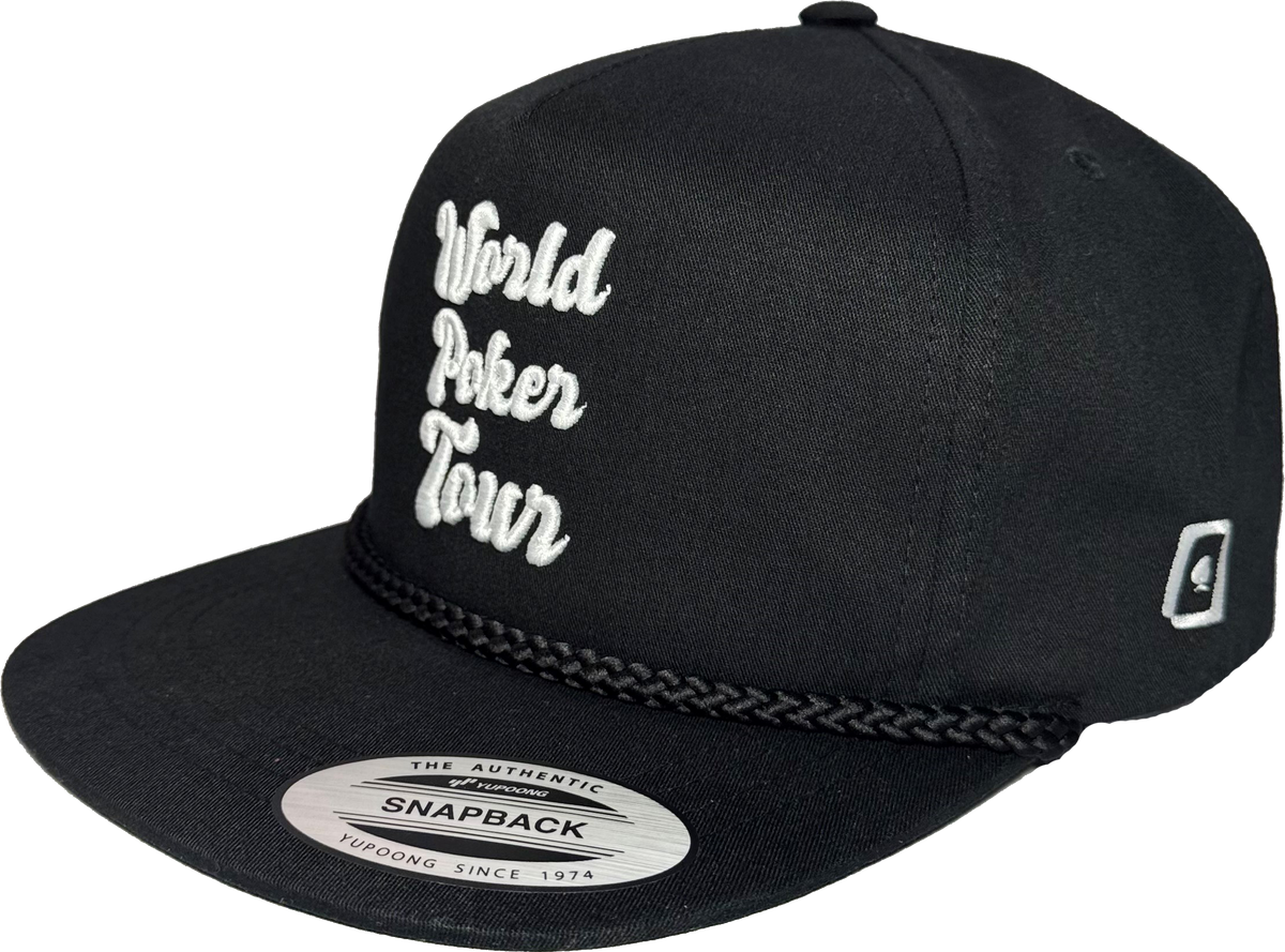 WPT Retro Rope Hat (Black/White Script)