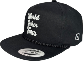 WPT Retro Rope Hat (Black/White Script)