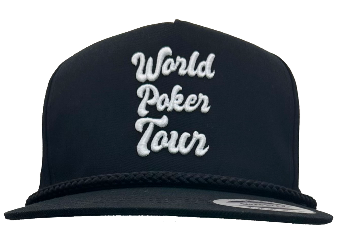 WPT Retro Rope Hat (Black/White Script)
