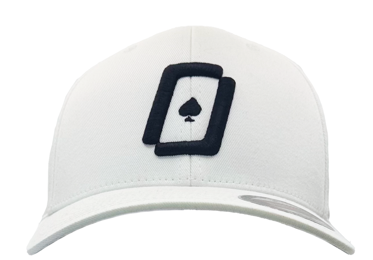 WPT Icon Flexfit Hat (White/Black Logo)