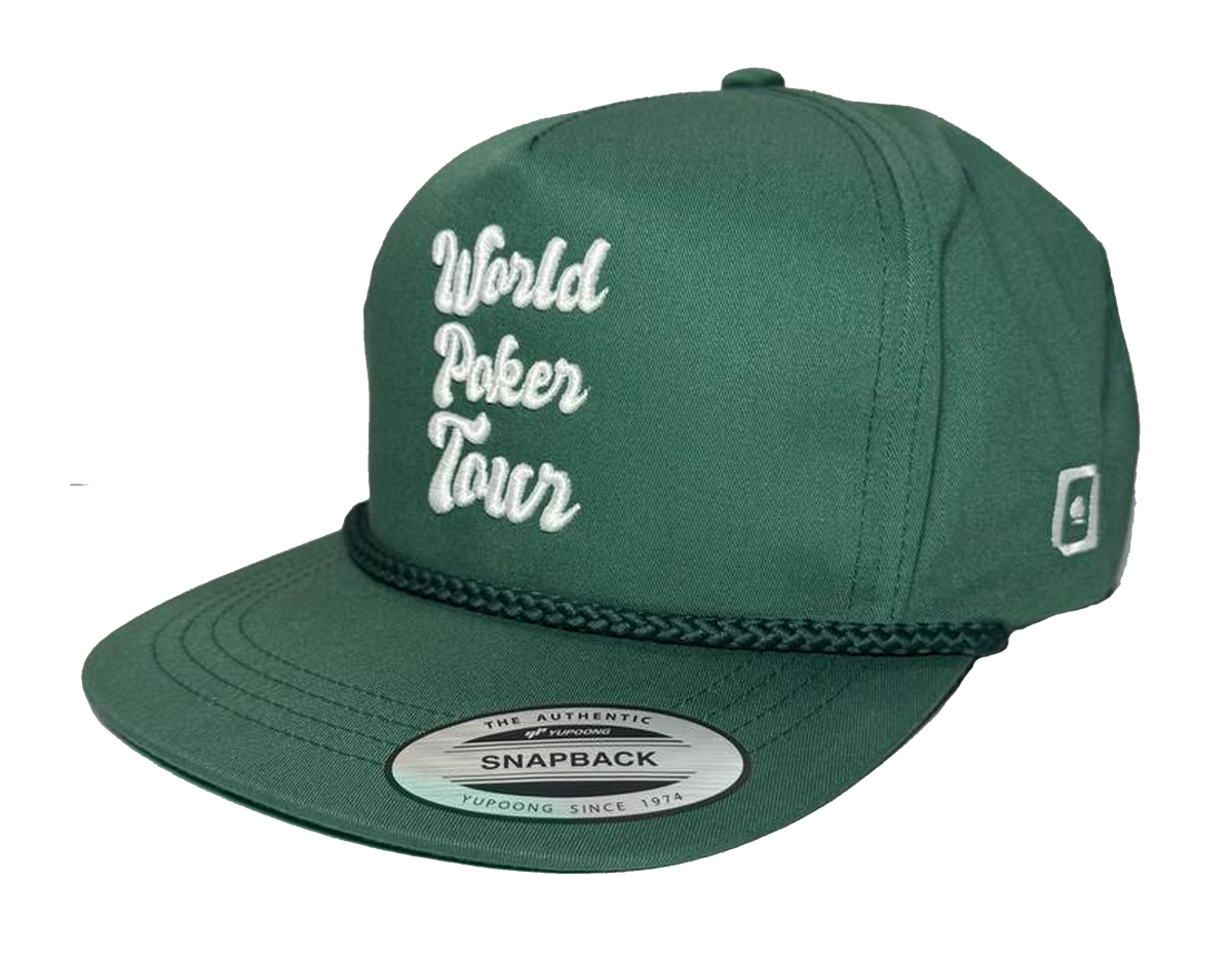 WPT Retro Rope Hat (Green/White Script)