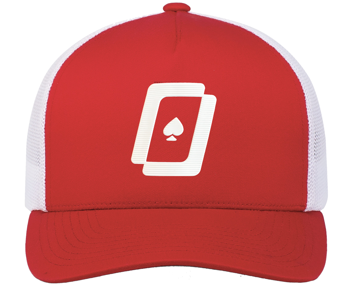 WPT Logo Trucker Hat (Red/White Logo)