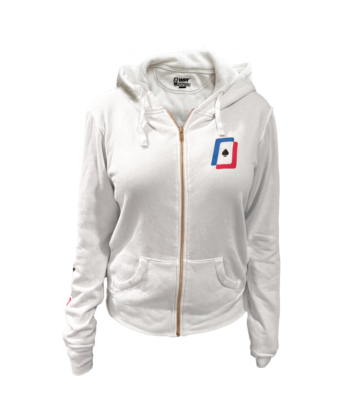 Women's White Zip Up Hoodie