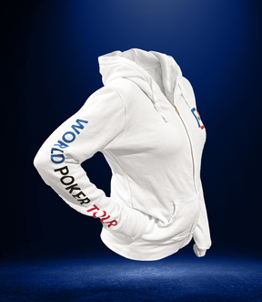 Women's White Zip Up Hoodie