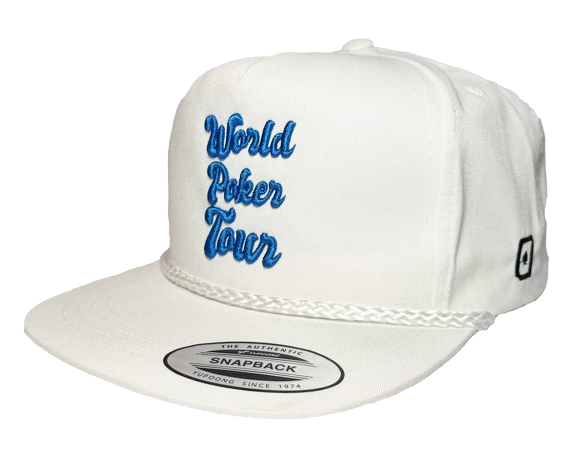 WPT Retro Rope Hat (White/Blue Script)