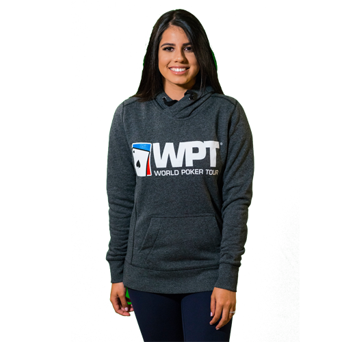 Ladies Terry Pullover Hoodie (Black)