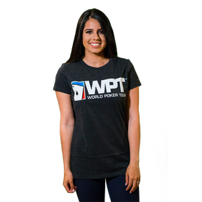Ladies Large Logo Crew Neck Tee (Black)
