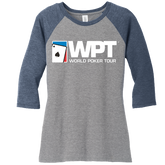Ladies Large Logo Raglan 3/4 Sleeve (Navy)