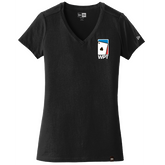 Ladies Weathered V-Neck Tee (Black)