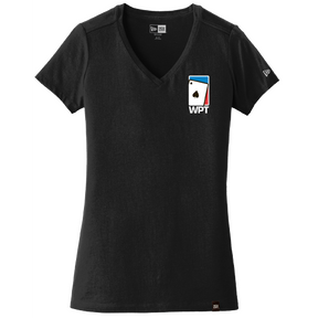 Ladies Weathered V-Neck Tee (Black)