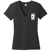 Ladies Weathered So-Low V-Neck Tee (Black)