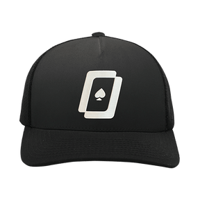 WPT Logo Trucker Hat (Black/Black)