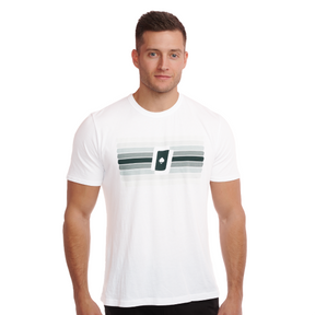 Men's Stripes Logo White T-Shirt