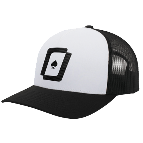 WPT Logo Trucker Hat (white/black logo)