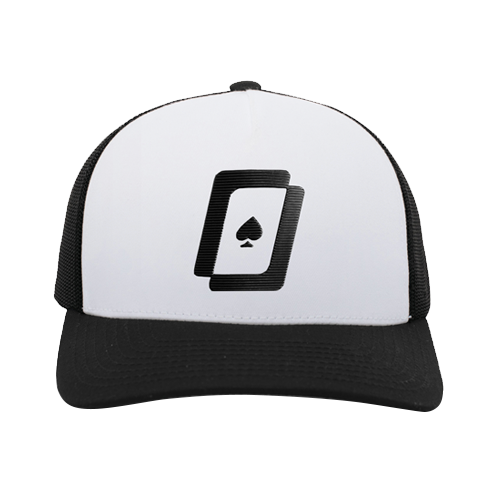 WPT Logo Trucker Hat (white/black logo)